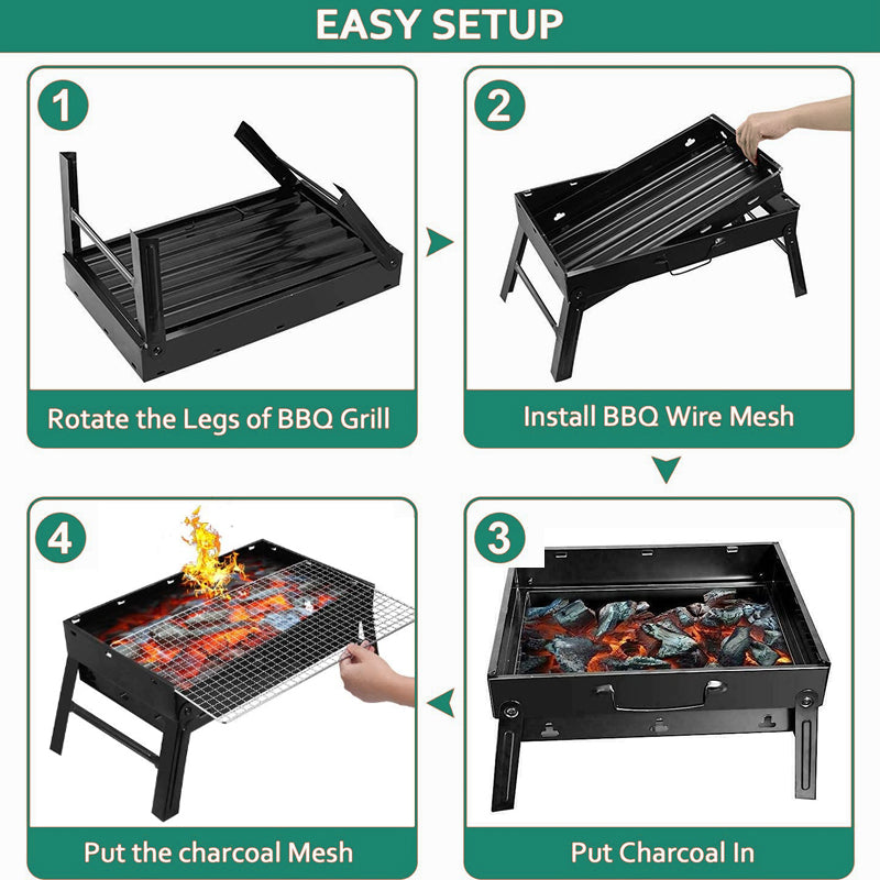 Сгъваемо барбекю за дървени въглища