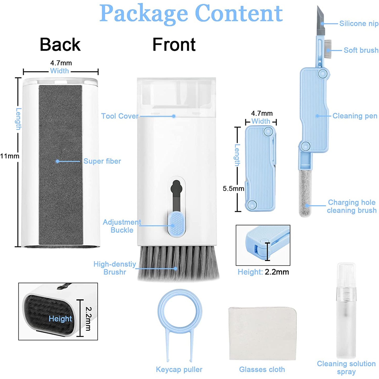 Комплект за почистване на слушалки, лаптоп и таблет