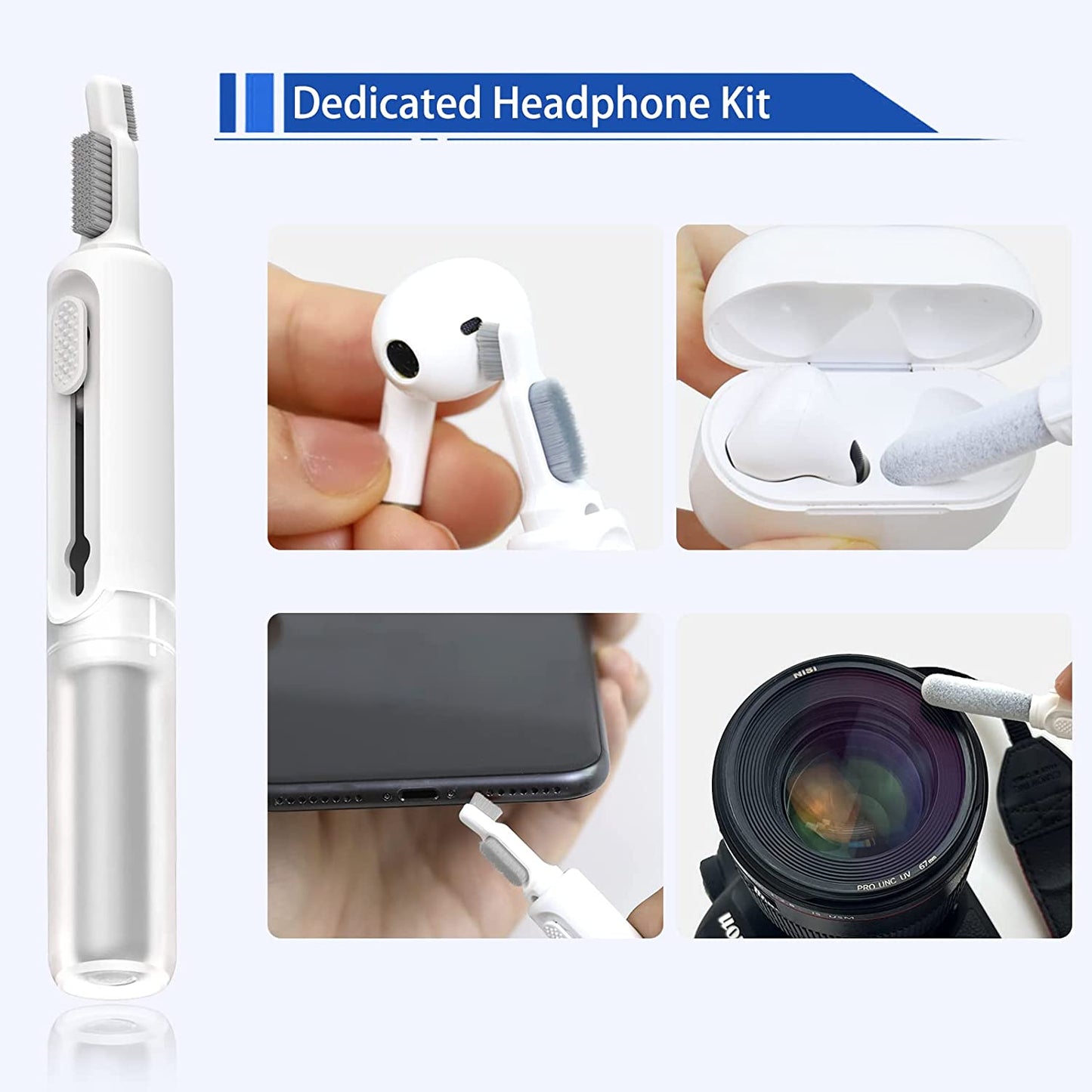 Комплект за почистване на лаптоп, таблет и слушалки