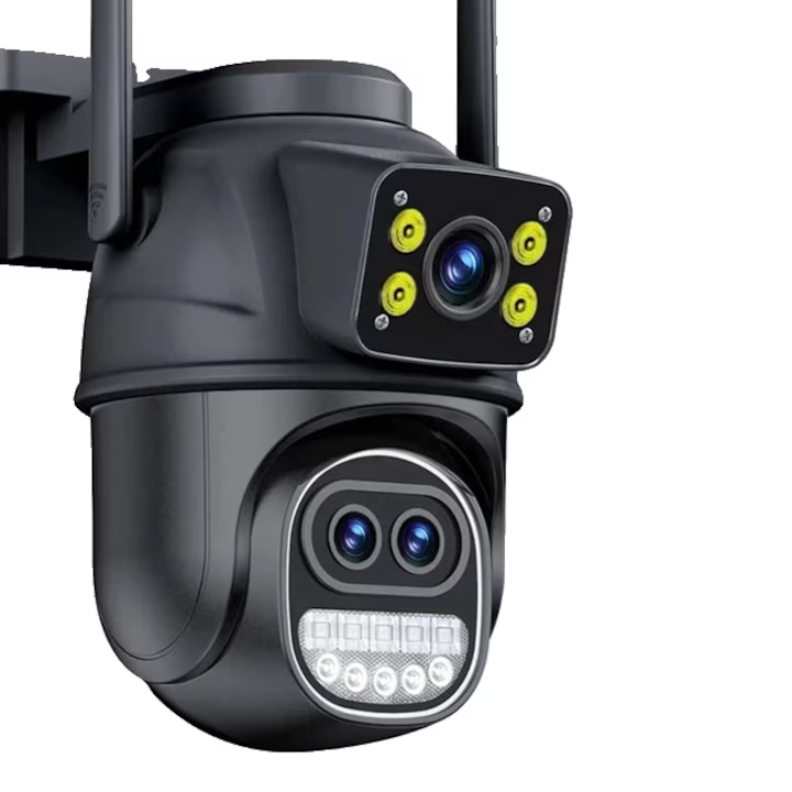 Тройна Външна WI-FI камера с 3 обектива, 12MP, 8х ZOOM, 6K