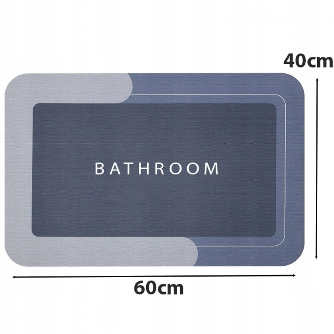Абсорбираща и бързосъхнеща постелка за баня, 40х60 см, правоъгълна