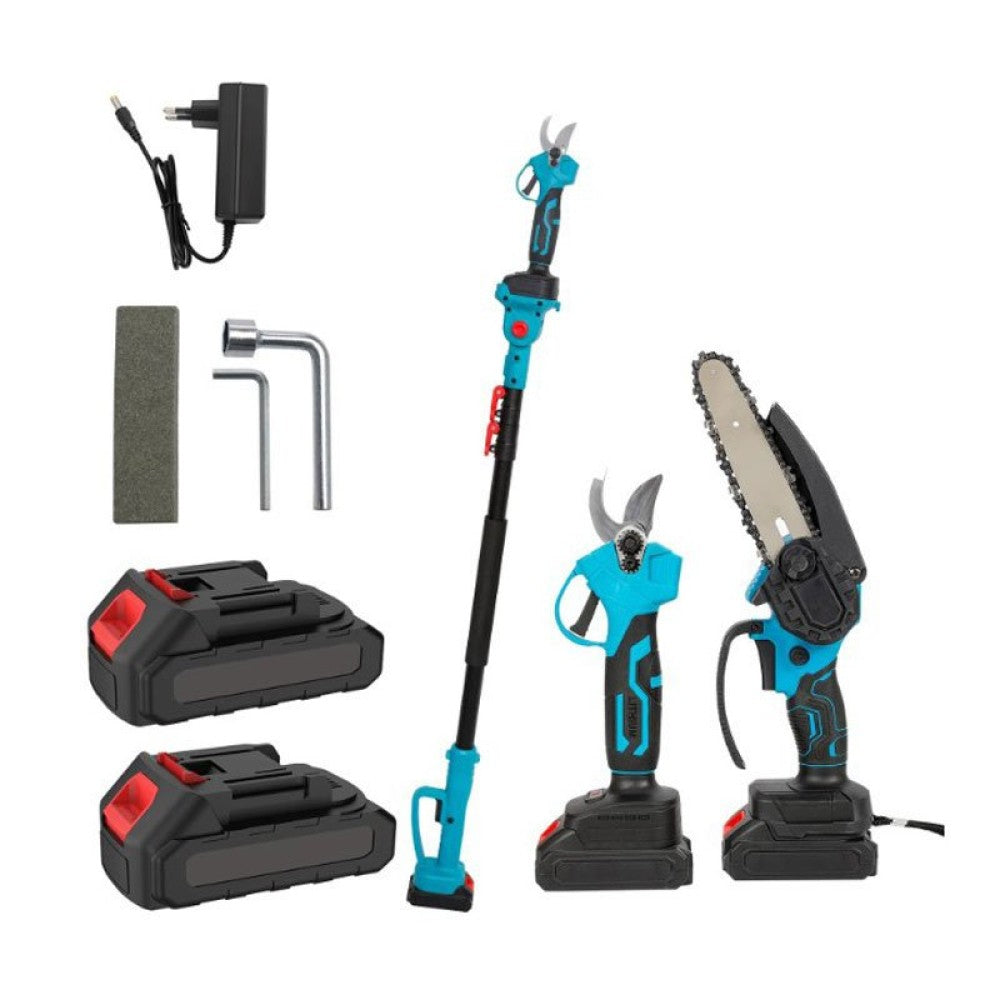 Градински телескопичен трион и ножица UKC – 2 батерии