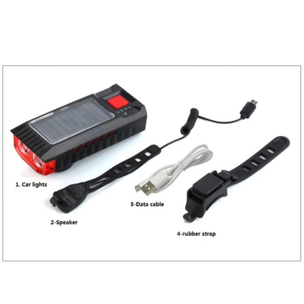 Соларен фар за велосипед 1200 lm | 4000 mAh | IPX5