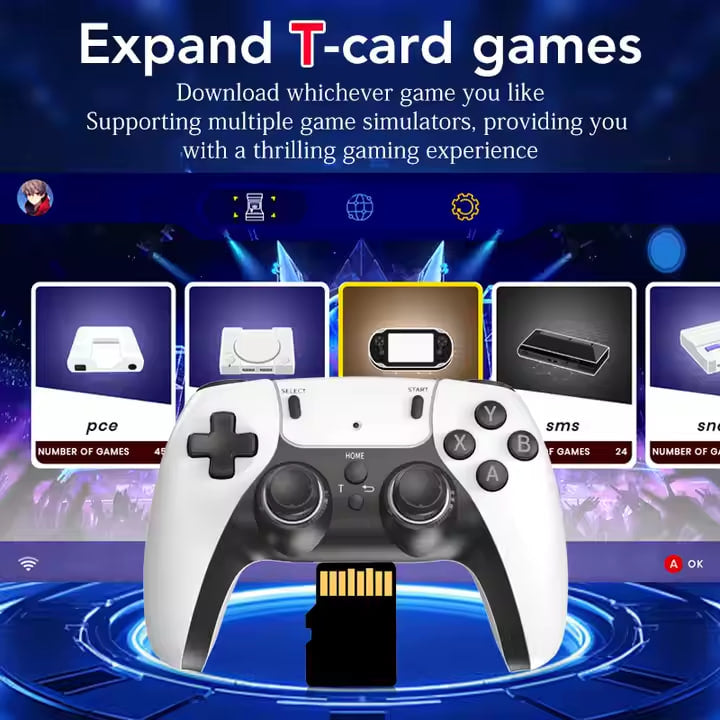 Безжична ретро конзола XY01 - GAME STICK HD с 20000 игри и два джойстика