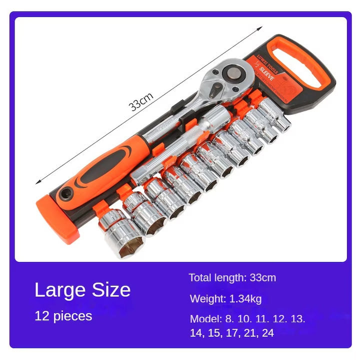 Комплект гаечни ключове 8/24 мм, 12 бр.