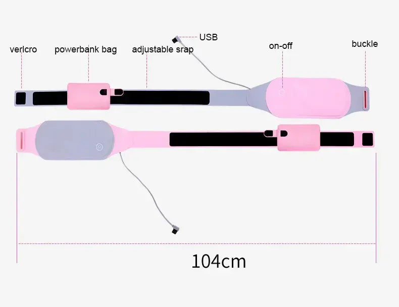 Загряващ колан против болки в корема и кръста