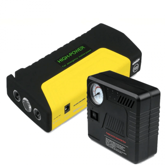 Комплект стартерно устройство high power jump starter за кола + компресор - Oferti4ka.com
