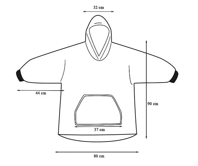 Плюшено одеяло с ръкави Huggle Hoodie