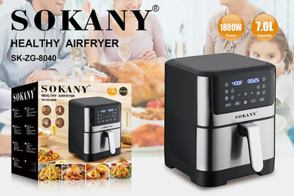 Air Fryer -  ЕЪРФРАЙЪР 7 литра , Sokany , SK-ZG-8040