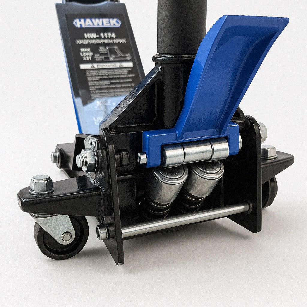 Нископрофилен крик крокодил  3,5 тона с педал  75 - 510 ММ HAWEK