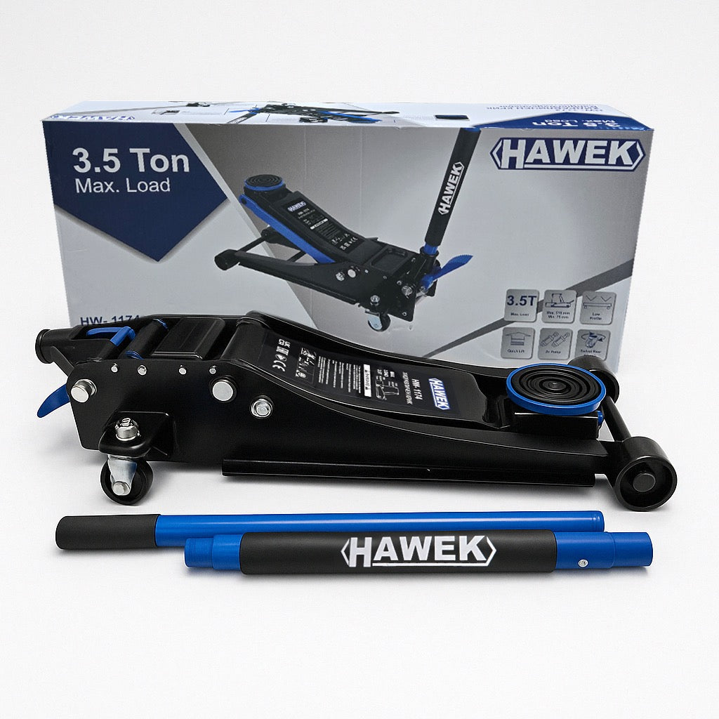 Нископрофилен крик крокодил  3,5 тона с педал  75 - 510 ММ HAWEK