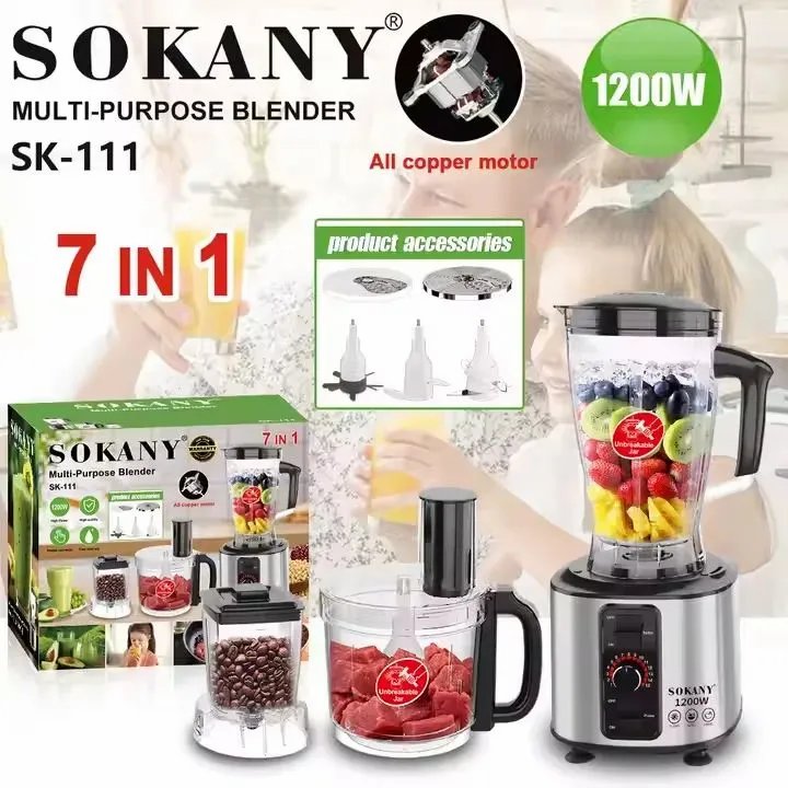 Мултифункционален кухненски робот 7-в-1 SOKANY SK-111 – 1200W