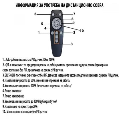 Соларна лампа тип COBRA - LYLU 1200W