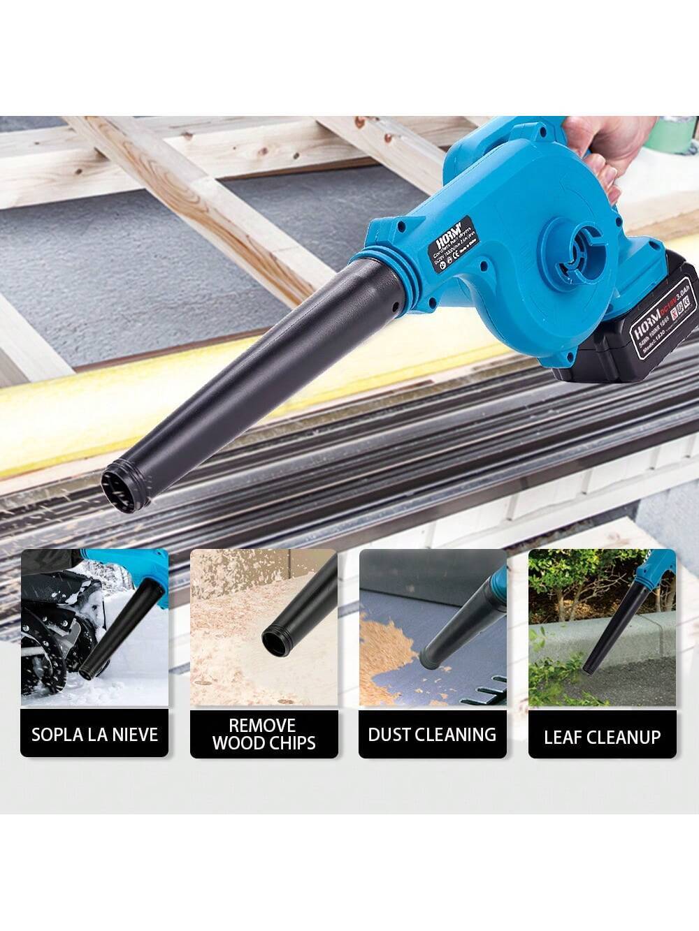 Акумулаторна духалка и прахосмукачка с 2 батерии