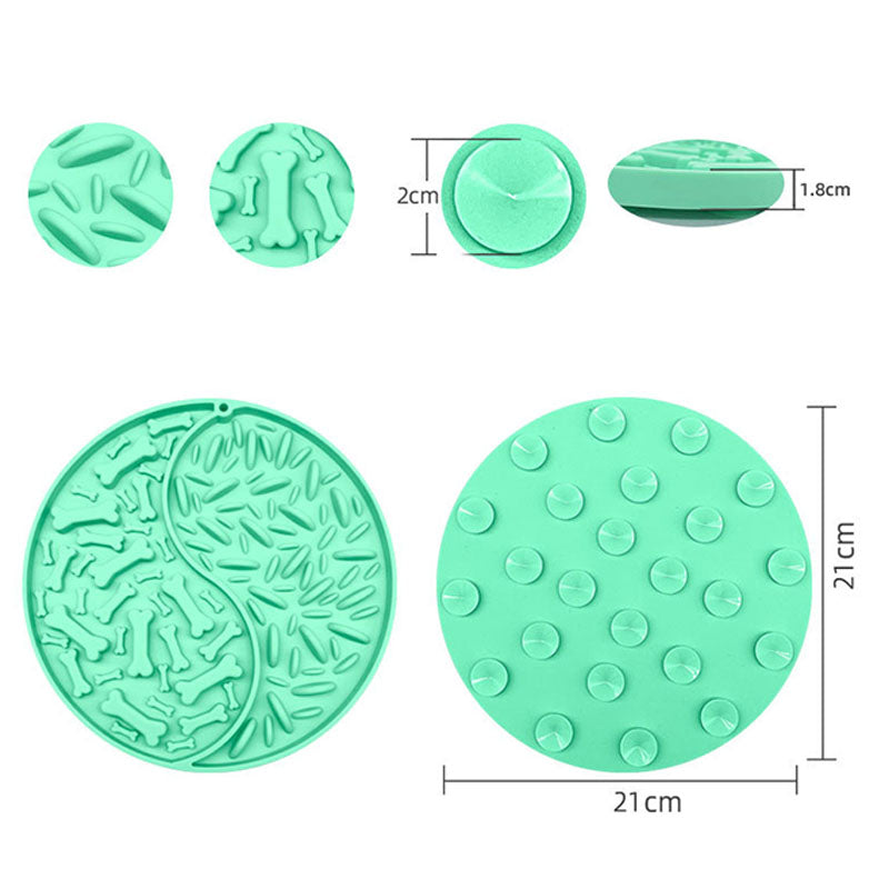 Кръгла подложка за близане и бавно хранене на кучета и котки