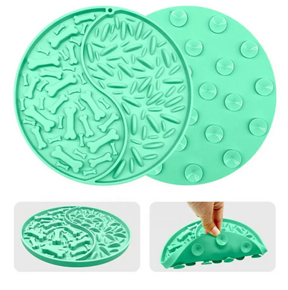 Кръгла подложка за близане и бавно хранене на кучета и котки