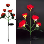 Зареждане на изображението в браузъра на галерията, Градинска соларна лампа роза
