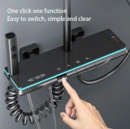 Интелигентна душ колона, управление на пиано, 4 режима на пръскане, въртене на 360°, технология за въздушно пръскане