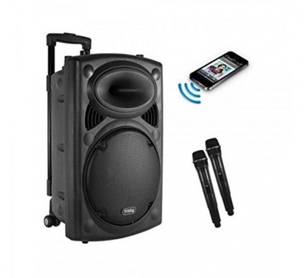 Караоке тонколона с Bluetooth MBA F -15 15'' и 2 микрофон SUPER LUX