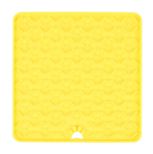 Подложка за близане и бавно хранене на кучета и котки, Жълт