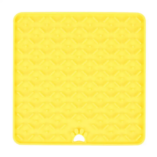 Подложка за близане и бавно хранене на кучета и котки, Жълт