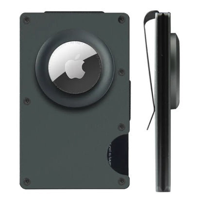 Твърд калъф за карти с RFID защита, слот за AirTag и пари в брой