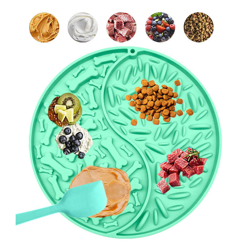 Кръгла подложка за близане и бавно хранене на кучета и котки