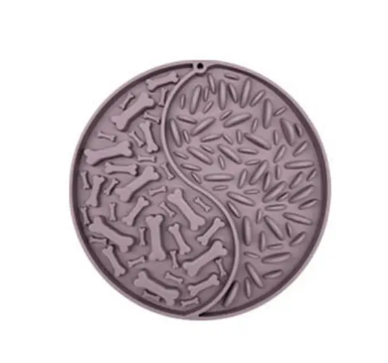 Кръгла подложка за близане и бавно хранене на кучета и котки