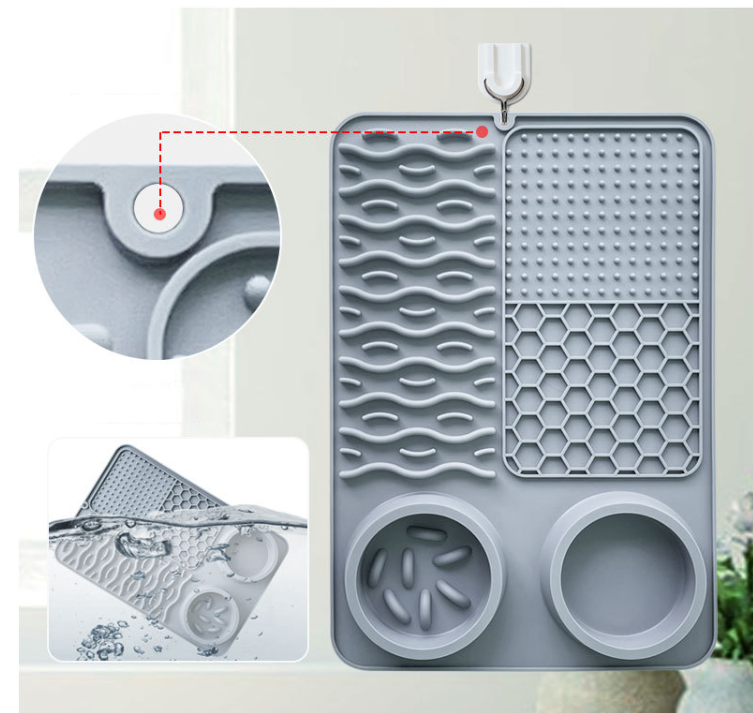 Подложка с купички за близане и бавно хранене на кучета и котки