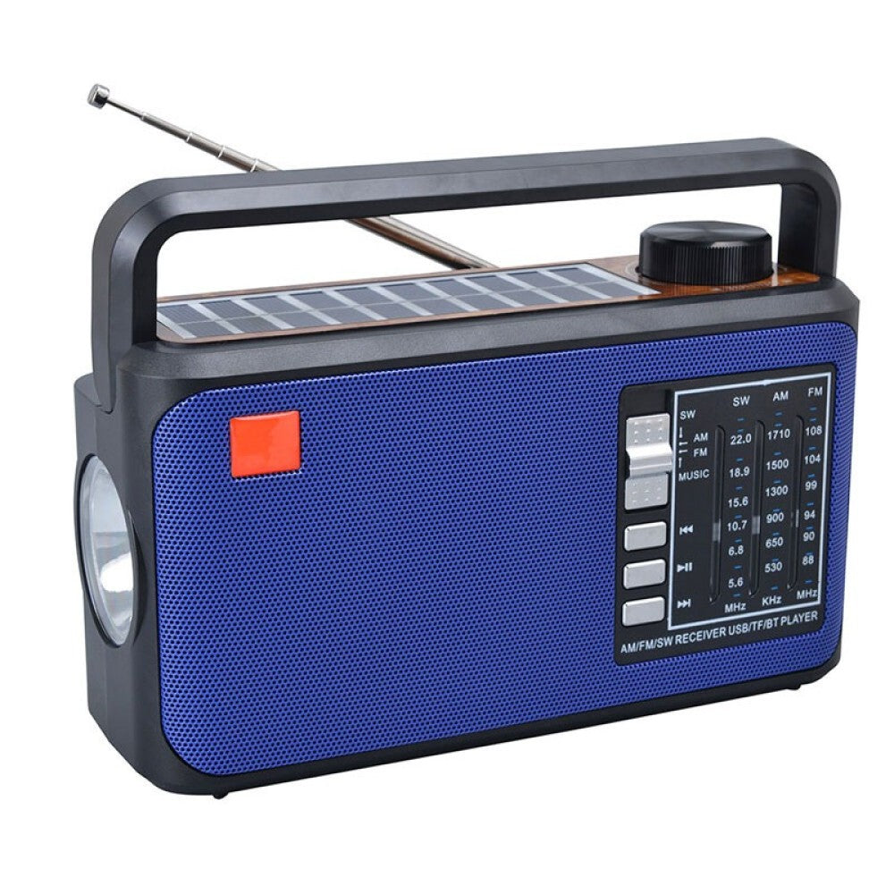 Преносимо соларно радио с Bluetooth, USB и LED фенер