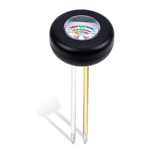 Уред 3в1 за измерване на pH, влажност и  плодовитост на почвата