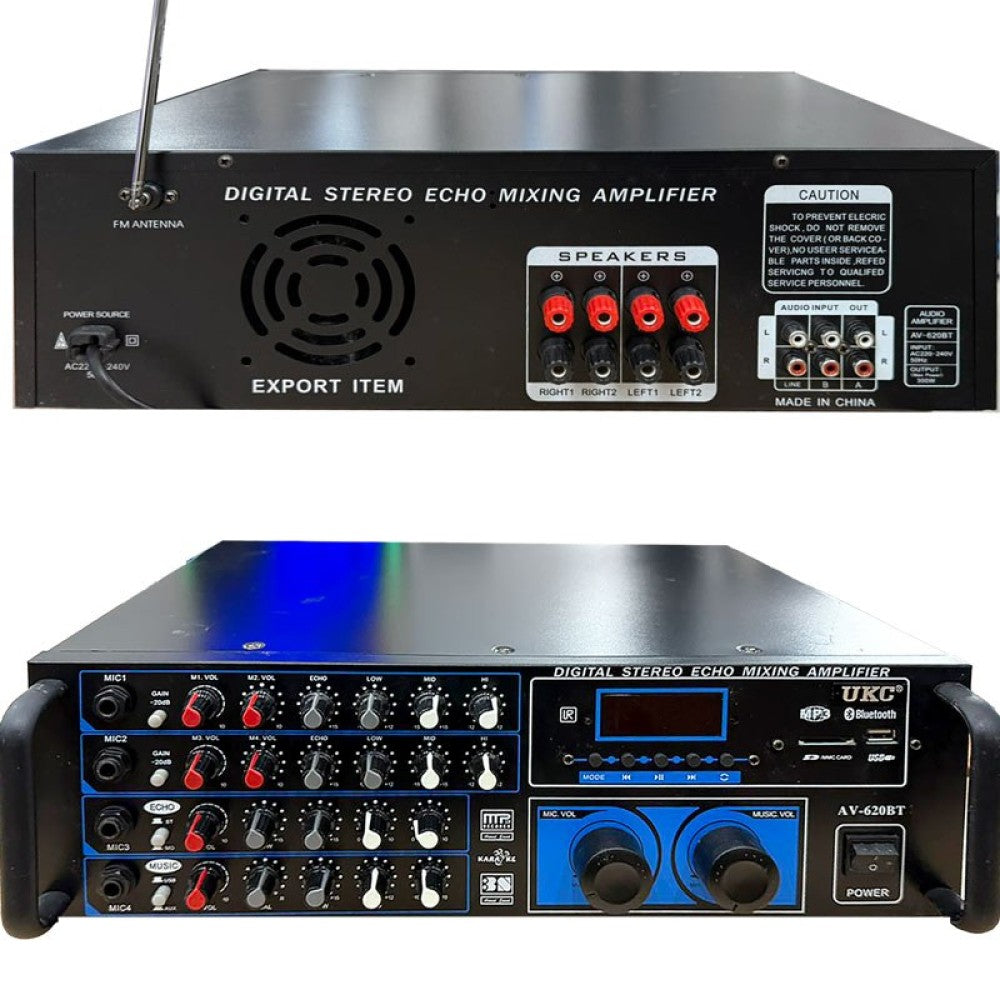 Усилвател-Миксер за Караоке с Bluetooth UKC AV620BT