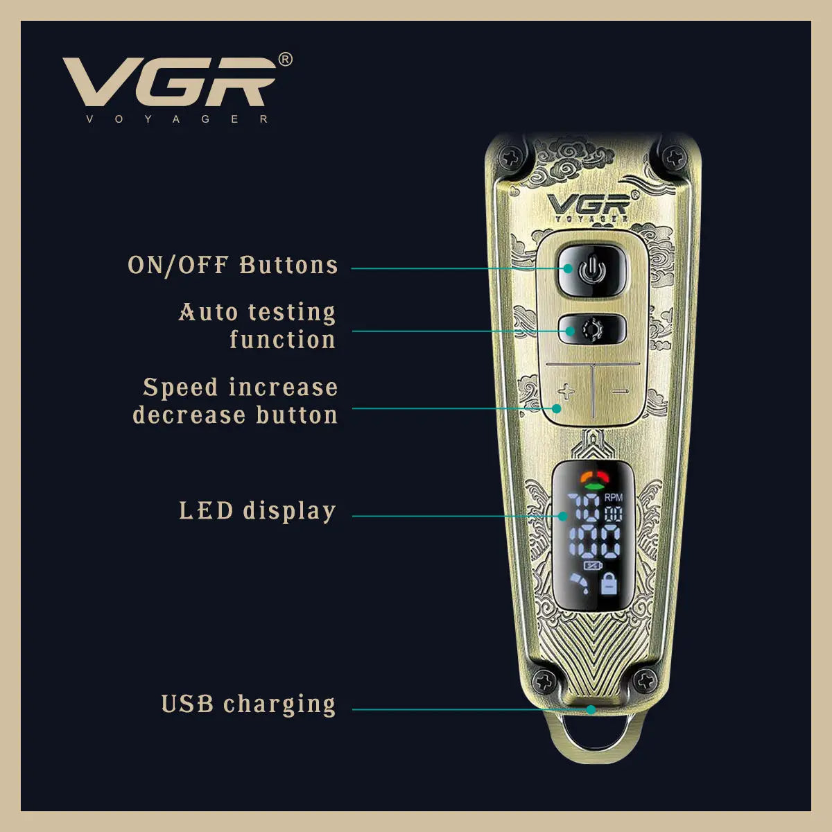 Машинка за подстригване VGR V-901