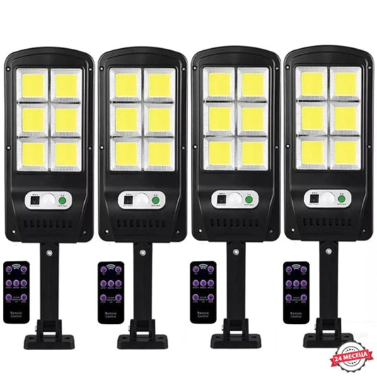 4бр.LED COB Соларна сензорна лампа 600W с дистанционно - Oferti4ka.com