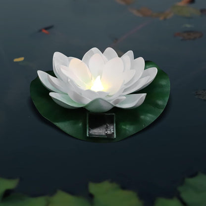 LED соларна лампа Lightex LOTUS, IP44, бяла