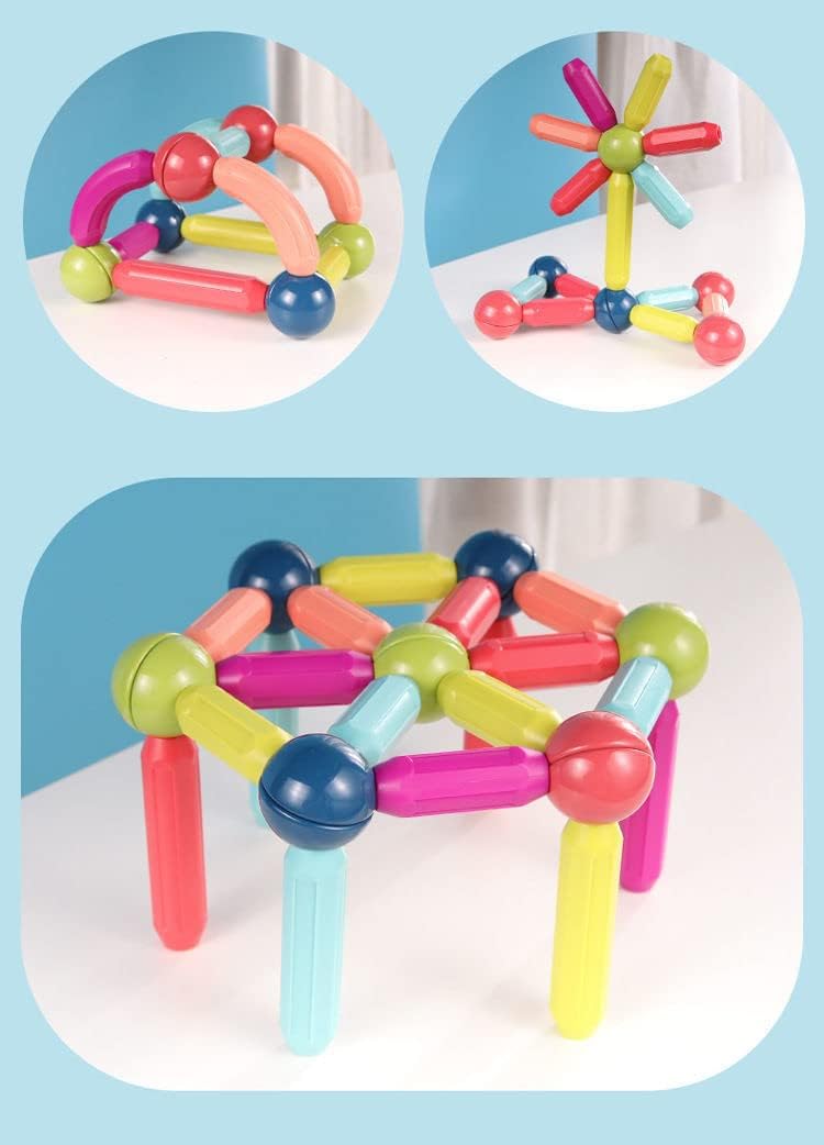 Образователна строителна игра Magnetic Sticks – Магнитни Кубчета 26части