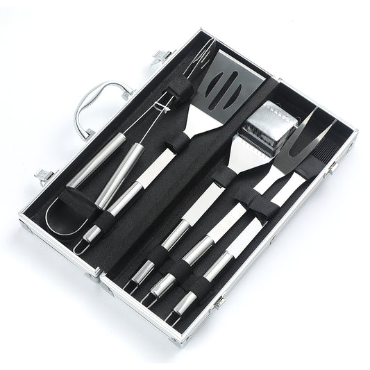 Комплект прибори за барбекю с метален куфар – 5 части