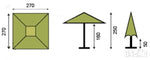 Зареждане на изображението в браузъра на галерията, Градински правоъгълен чадър 270 х 270 - Oferti4ka.com
