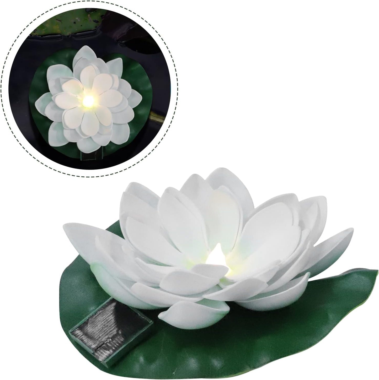 LED соларна лампа Lightex LOTUS, IP44, бяла