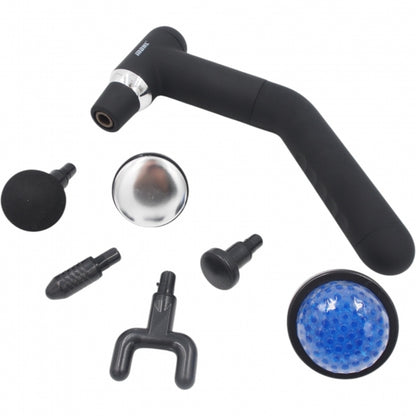 Вибромасажор с удължител, 6 приставки и 6  скорости, Масажен пистолет