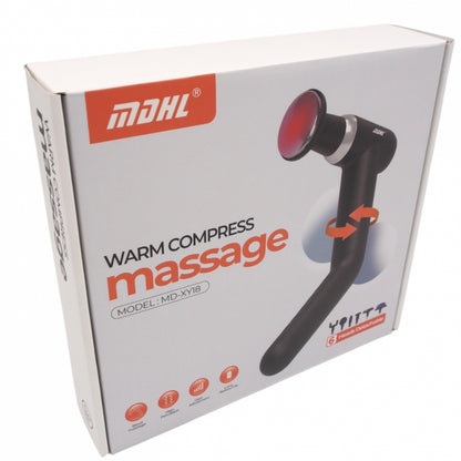 Вибромасажор с удължител, 6 приставки и 6  скорости, Масажен пистолет