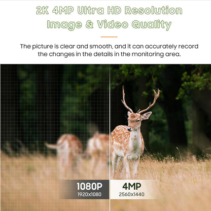 WIFI Безжична PTZ соларна камера 4G SIM със слънчев панел 8MP