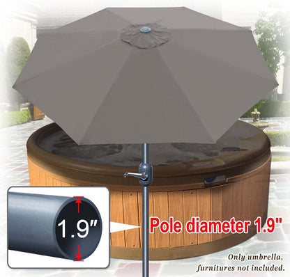 Градински чадър с чупещо рамо - Ø300 cm, светлобежов