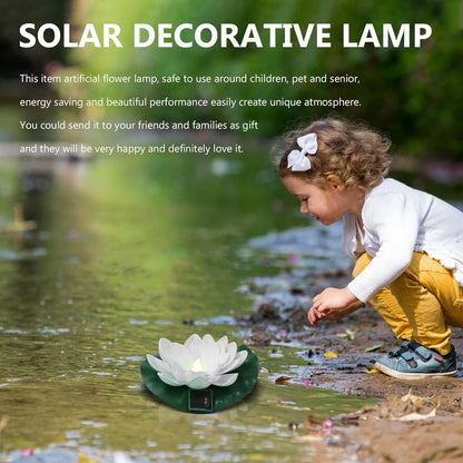 LED соларна лампа Lightex LOTUS, IP44, бяла