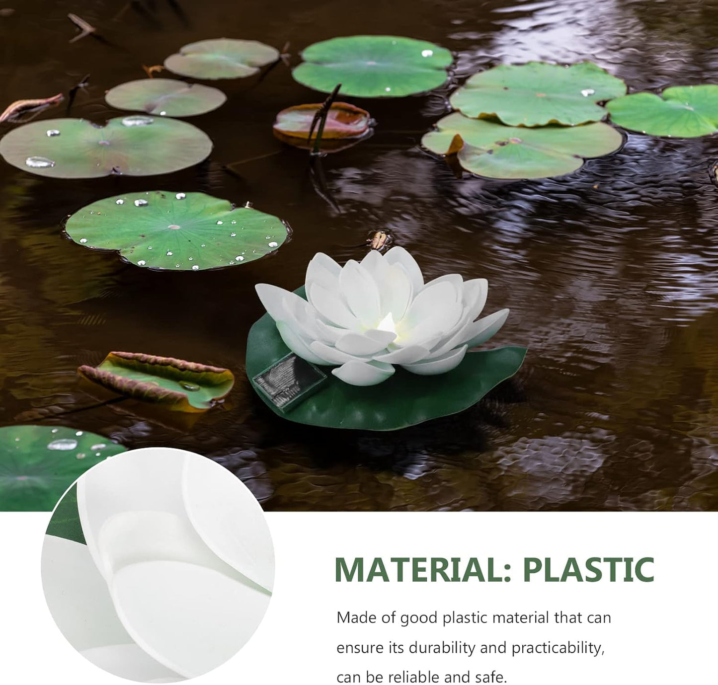 LED соларна лампа Lightex LOTUS, IP44, бяла