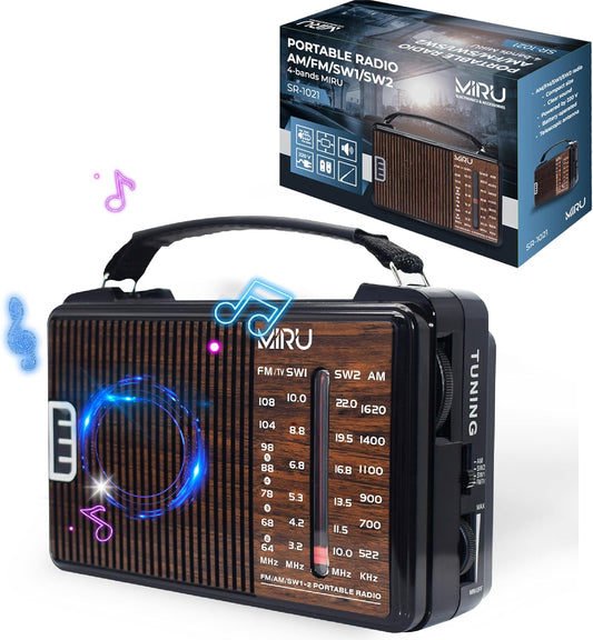 Преносимо Ретро радио с USB AM/FM/SW, ретро домашно радио с телескопична антена