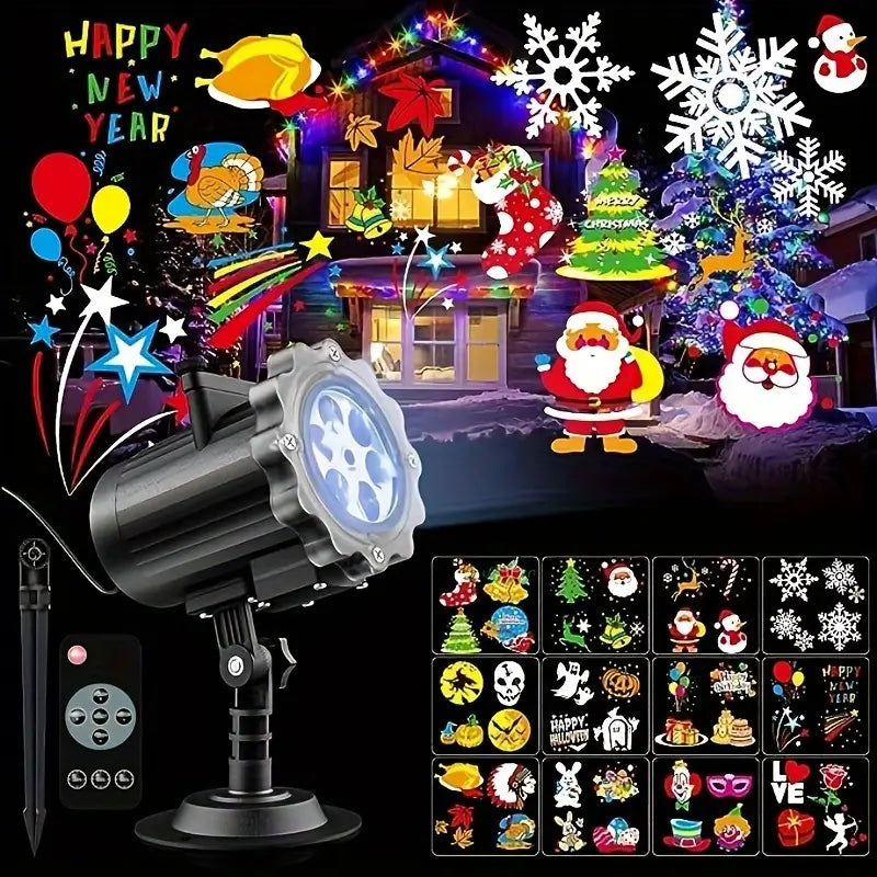 Коледен лазерен проектор с приставки 6led - Oferti4ka.com