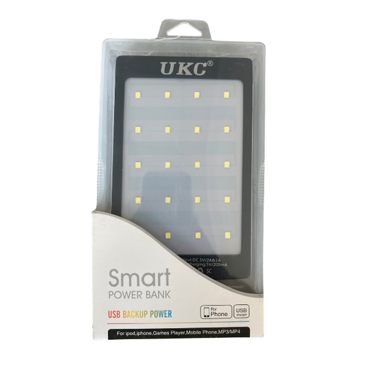 Соларна преносима батерия UKC 90000mAh с 20 LED диода и 2 USB изхода