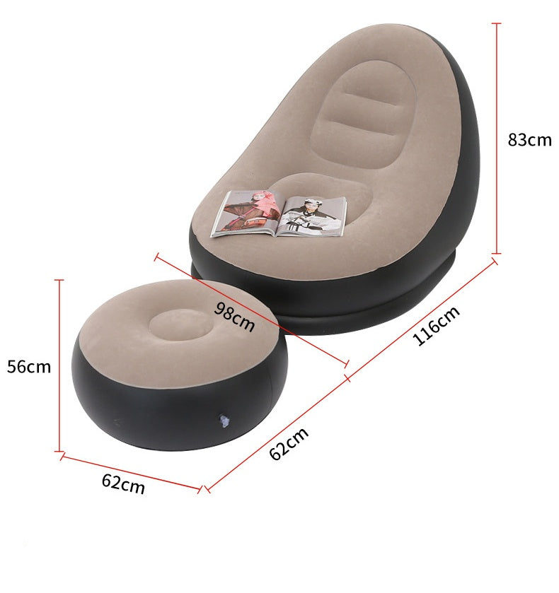 Надуваемо кресло с възглавница за крака и включена помпа