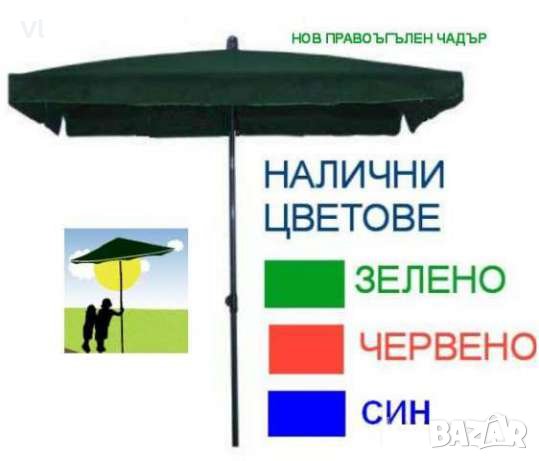 Градински правоъгълен чадър 270 х 270